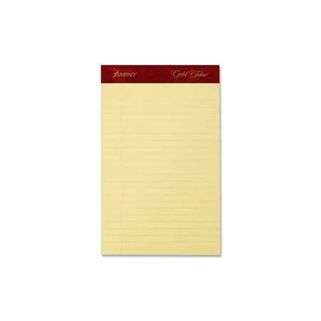 Esselte Esselte  Gold Fibre Jr. Legal Pads, 5" x 8", 16 lb, Canary, 50 Sheets/Pad, 4 Pads/Pack 20029